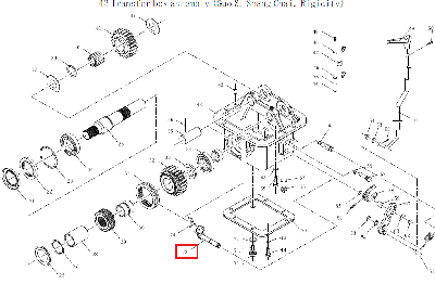 Вал переключения раздаточной коробки 240100127052 (SZ1604-1-42-051)