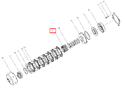 Ведомая ступица тормоза 240100227133 (LX2004.41A.124)