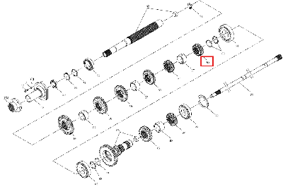 Шестерня 1-й передачи 240100158795 (LG1504-1-37-104)