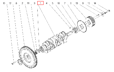 Коленвал в сборе 240100307862 (4RC.040001-1C)