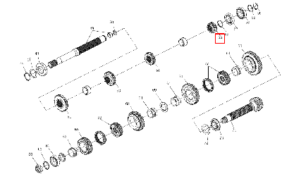 Шестерня 1-й передачи ведущая 240100151261 (LX1304-3-37-101)