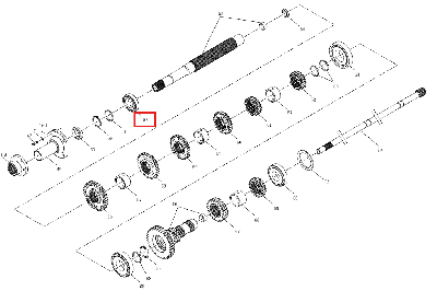 Подшипник первичного вала КПП 210201000735 (NUP2211EM(92511EH))