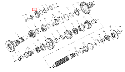 Шестерня заднего хода ведомая 240100154594 (1204.37.132SZ)