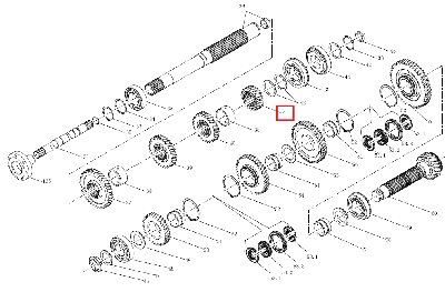 Шестерня 1-й передачи ведущая 240100146834 (LX2004.37.115A)