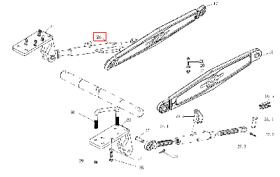 Тяга навески регулируемая 240100153182 (SZ1204.56.055-3)