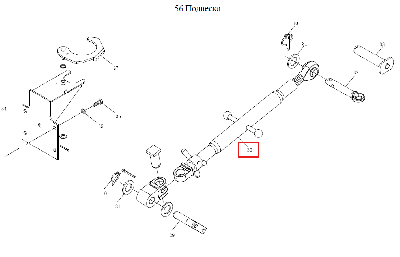 Винт навески центральный 240100194725 (1604.56D.023-2)