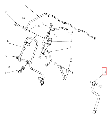 Трубка фильтра грубой очистки топлива 240100274581 (4A3RP-T32.350500)
