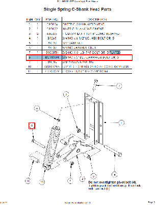 Болт с круглой головкой 5/8"х5" BC1050H AGRO-LIDER