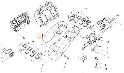 Панель приборов на комбинированную кабину 904-1 ZB1271A