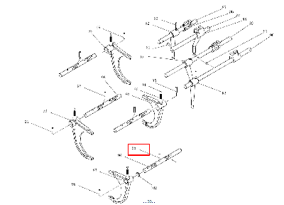 Штифт фиксации вилки КПП 240100059732 (BZ/JHX-SZ 8*40)