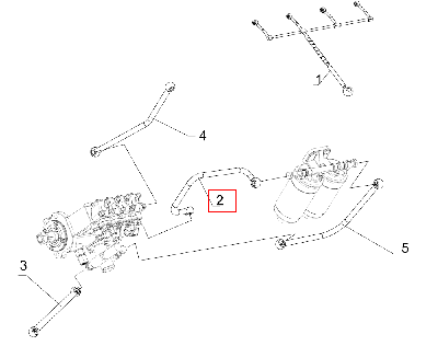 Трубка обратки 240100175829 (4B3-G85.350100-1)