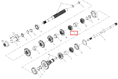 Шестерня 2-й передачи 240100158797 (LG1504-1-37-106)