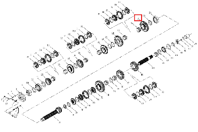 Шестерня 1-й передачи ведомая 240100158796 (LG1504-1-37-105)
