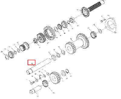 Вал шестерни реверса КПП 240100056964 (804C.37B.110)