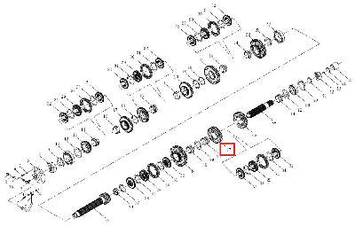 Шестерня ведомая среднего режима 240100158808 (LG1504-1-37-117)