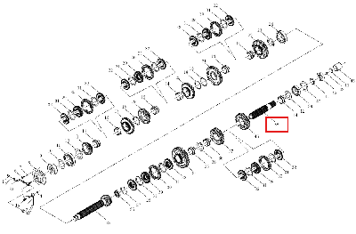 Вал КПП ведомый 240100027495 (LG1304.37.106)
