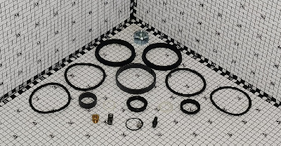 Комплект сальников для гидроцилиндра 3 1/2" x 1 1/4" HZR35S