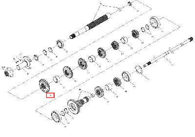 Шестерня КПП ведущая 240100158805 (LG1504-1-37-114)