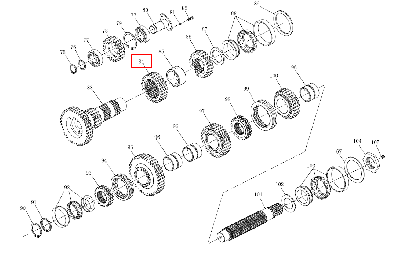 Шестерня среднего режима 240100154591 (SZ1304.37.210)