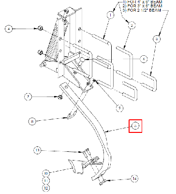 Стойка С-образная (3/4х1 3/4) (RS-5261B) CT5261N