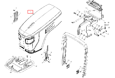 Капот в сборе 240100272900 (LY1104-6-47A-0011)