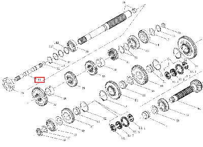 Вал привода ВОМ 240100054673 (LX2004.37.103)