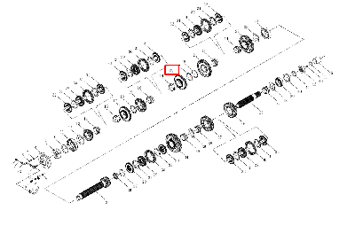 Шестерня 3-й передачи ведомая 240100158800 (LG1504-1-37-109)