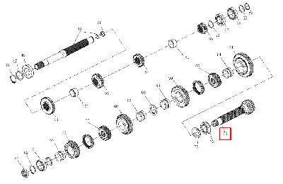 Вал ведомый 240100220954 (LX1304-3-37A-113)