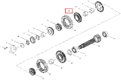 Шестерня третьей передачи следящая 240100150665 (LY1104-3-37-206)