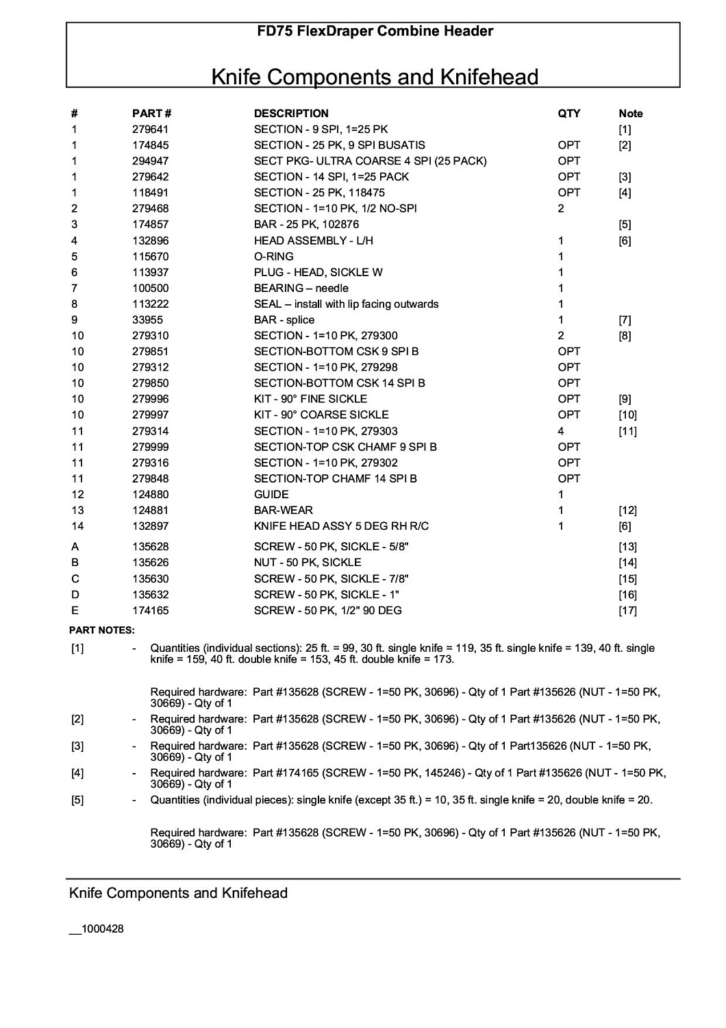 Сегмент ножа 7 засечек 294947