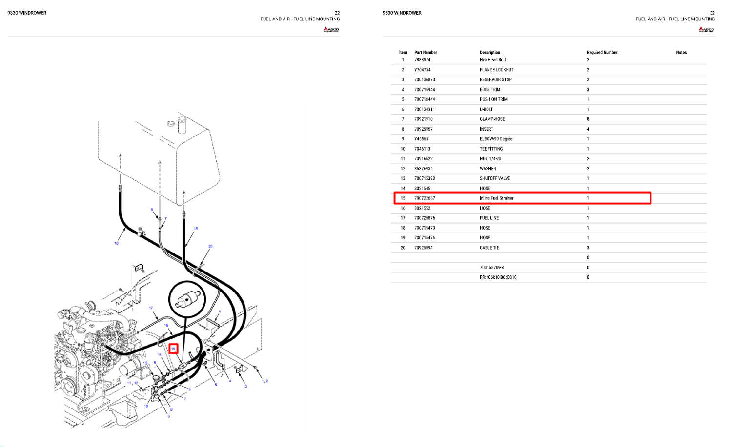 Фильтр топливный встроенный грубой очистки 700722667